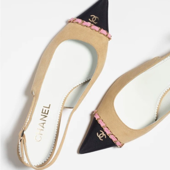 Chanel 2023 cruise collection sling back heel - Picture 1 of 10